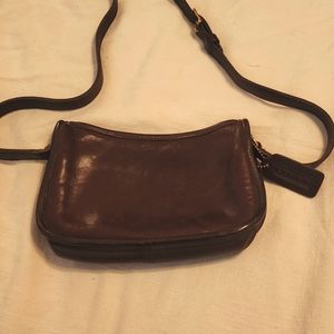 Coach brown leather crossbody